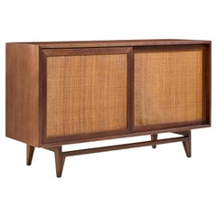 John Keal for Brown Saltman Mid Century Cane Lowboy