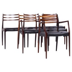 Niels Moller Models 78 & 62 Mid Century Danish Rosewood Dining Chairs - Set of 6