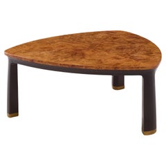 Edward Wormley pour Dunbar Table basse en bois d'orme des Carpates, milieu de siècle