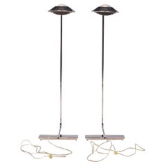 Cedric Hartman Mid Century Chrome Floor Lamps - Pair