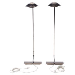 Cedric Hartman Mid Century Chrome Floor Lamps - Pair