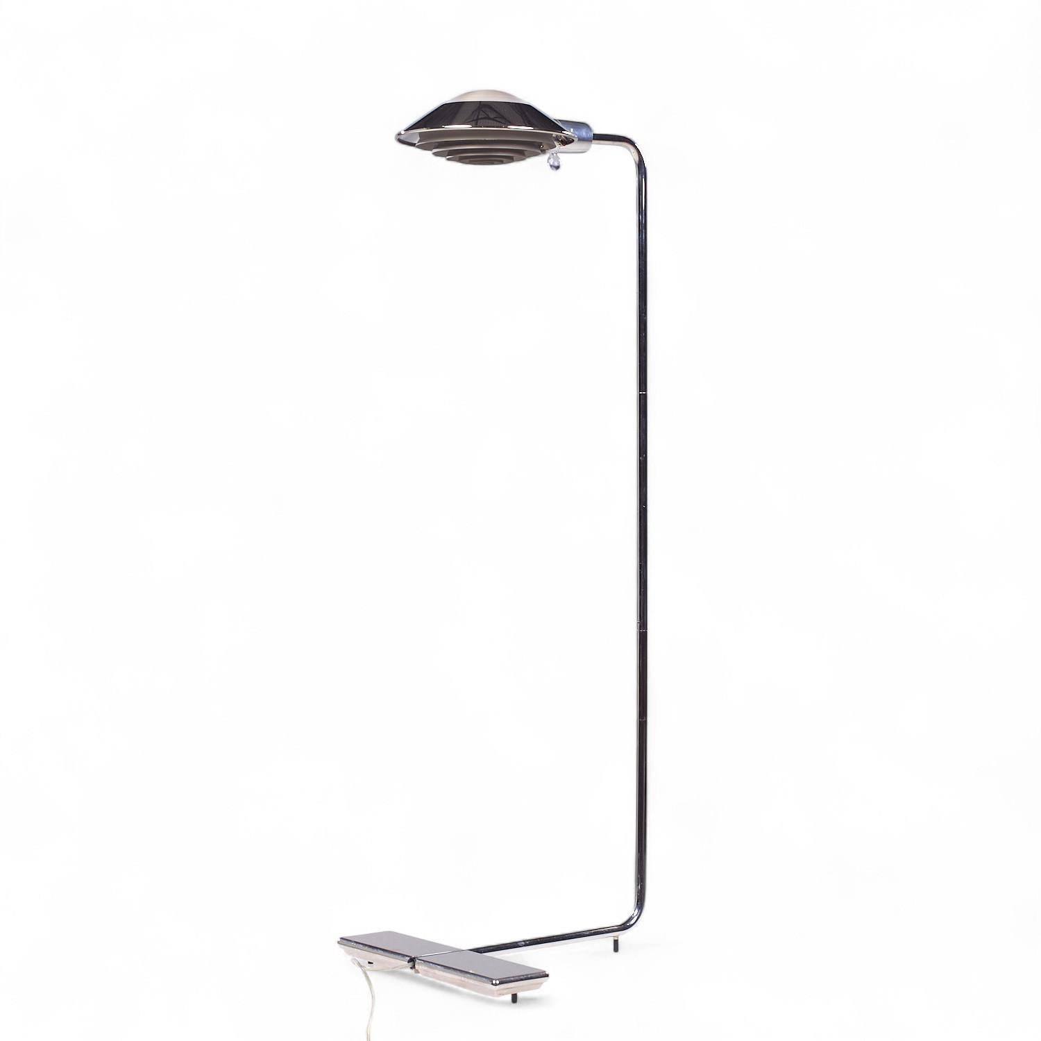 Mid-Century Modern Cedric Hartman Mid Century Chrome Floor Lamp For Sale