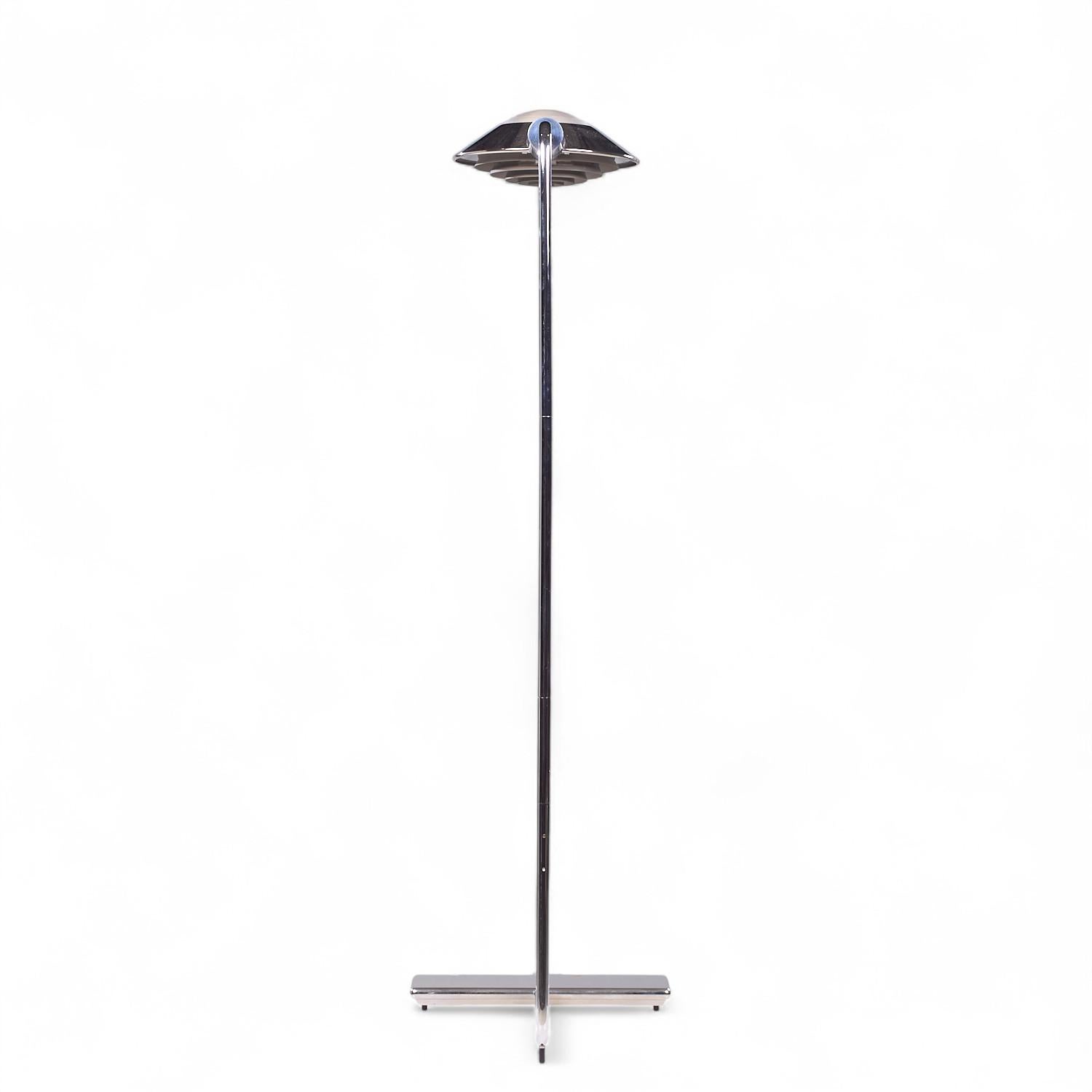 20th Century Cedric Hartman Mid Century Chrome Floor Lamp For Sale
