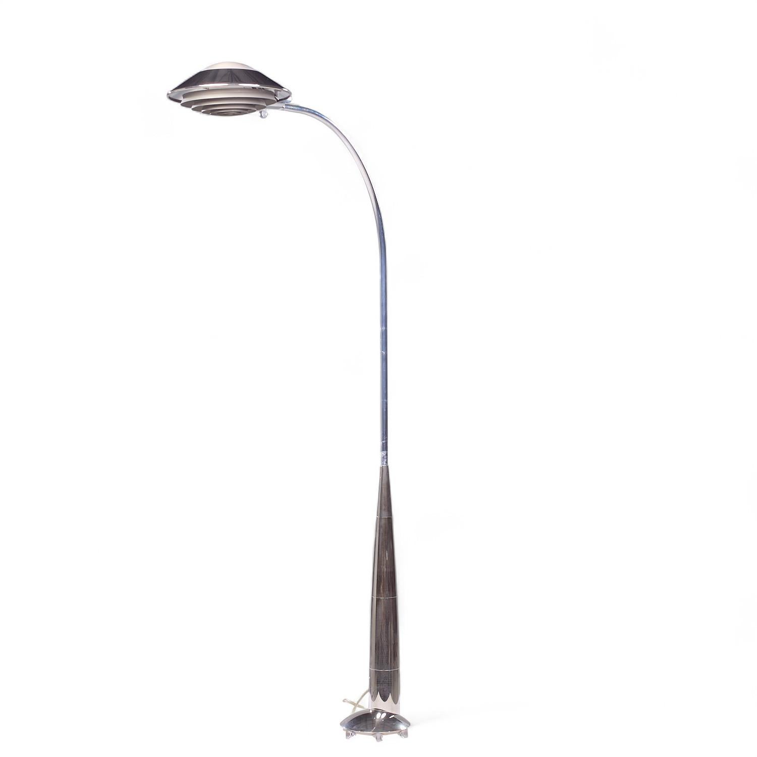 Mid-Century Modern Cedric Hartman Mid Century Chrome Floor Lamp For Sale