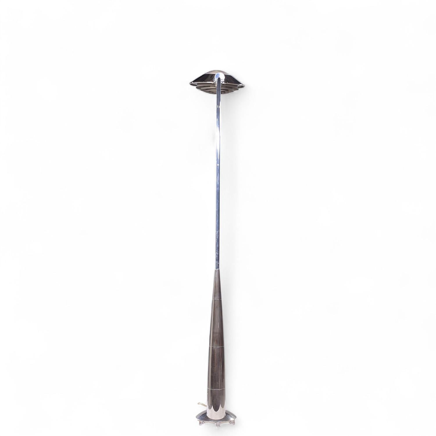 20th Century Cedric Hartman Mid Century Chrome Floor Lamp For Sale