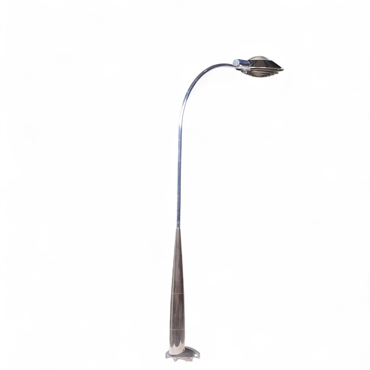 Cedric Hartman Mid Century Chrome Floor Lamp For Sale 1