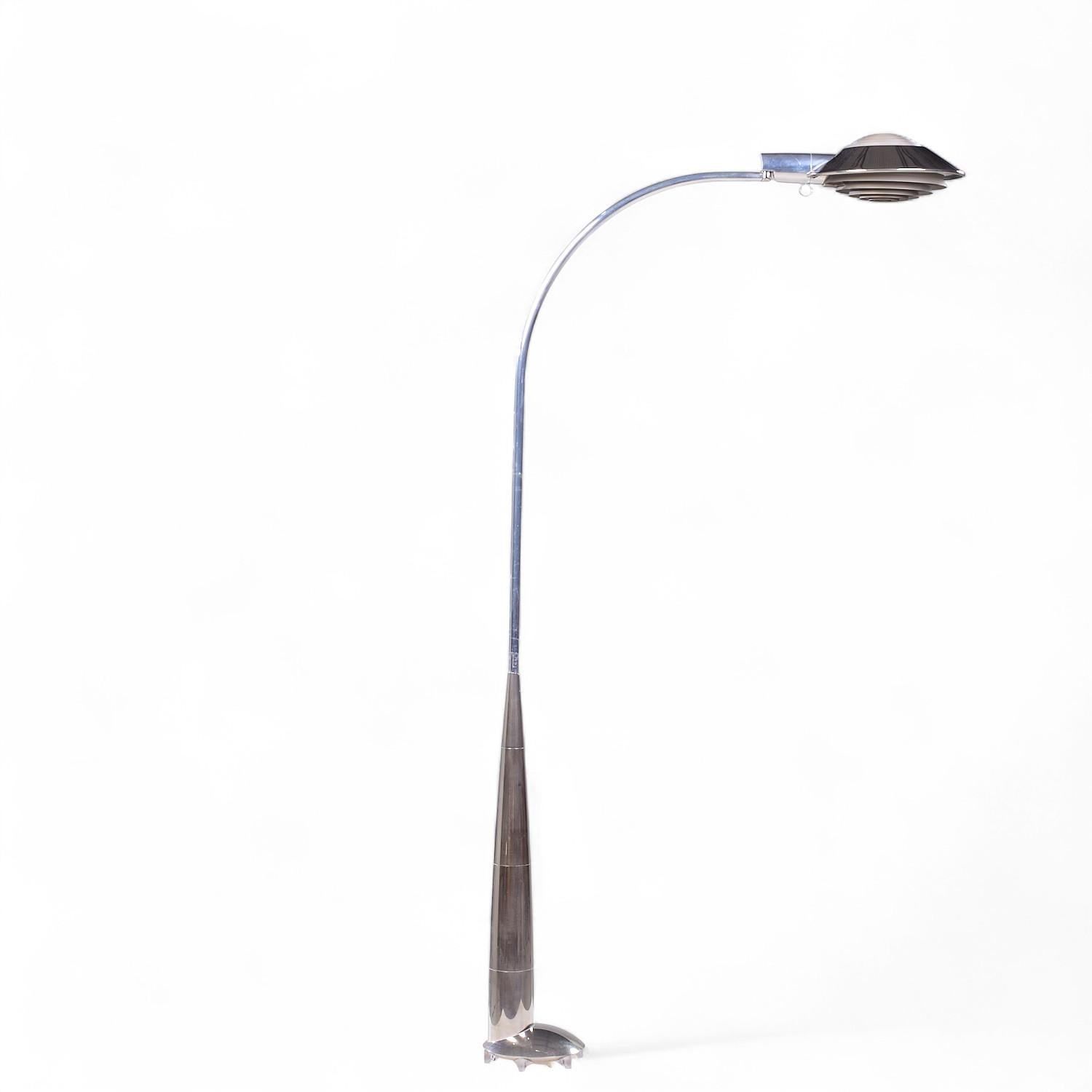 Cedric Hartman Mid Century Chrome Floor Lamp For Sale 2