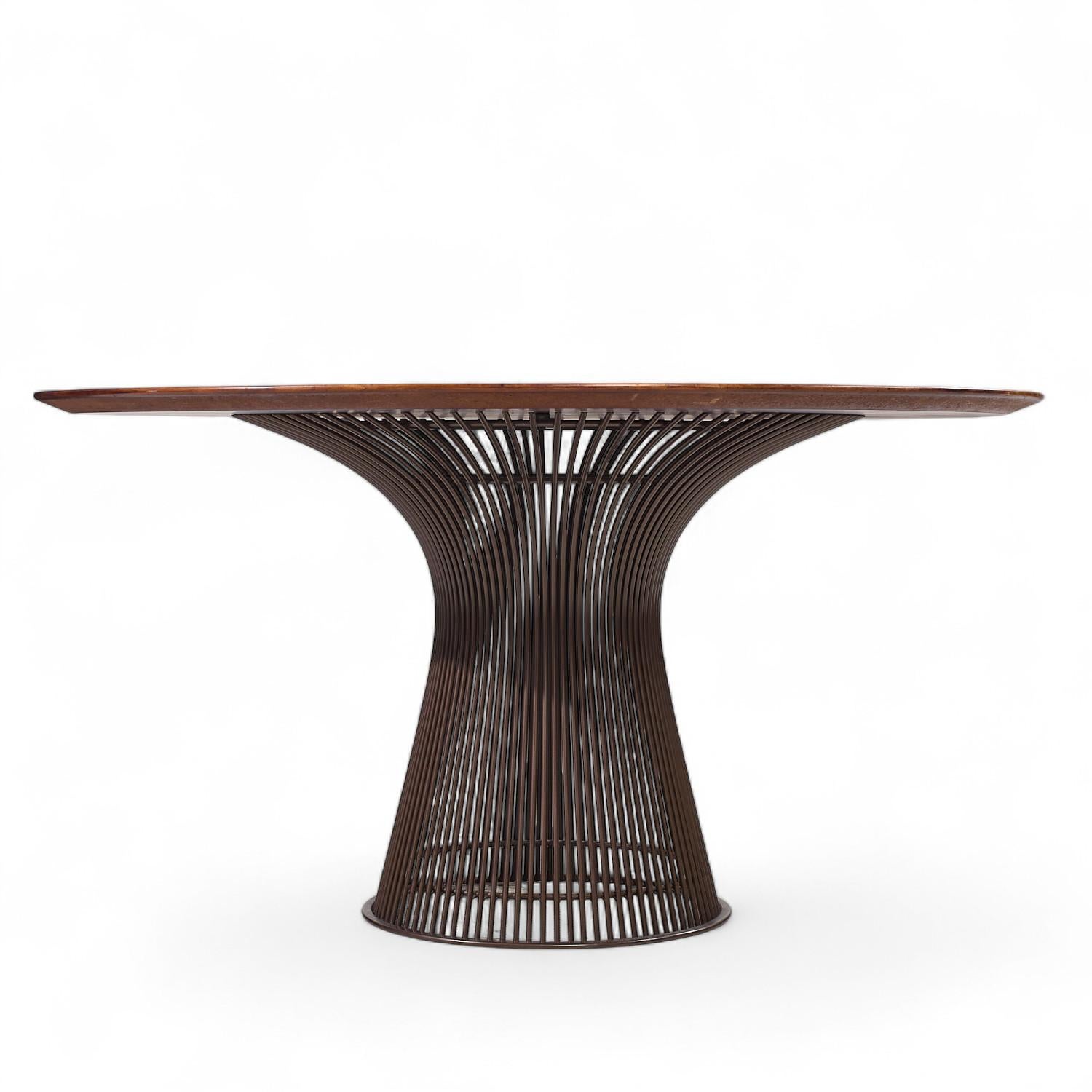 Mid-Century moderno Tavolo da pranzo in legno di palissandro e bronzo di Warren Platner per Knoll, metà del secolo scorso in vendita