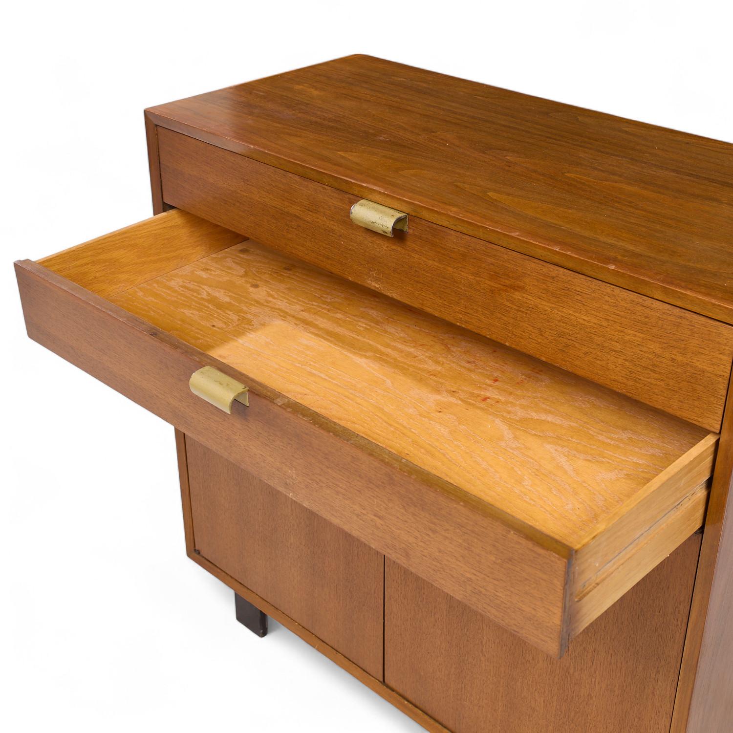 George Nelson for Herman Miller Mid Century Basic Series Walnut Bar Cabinet For Sale 1