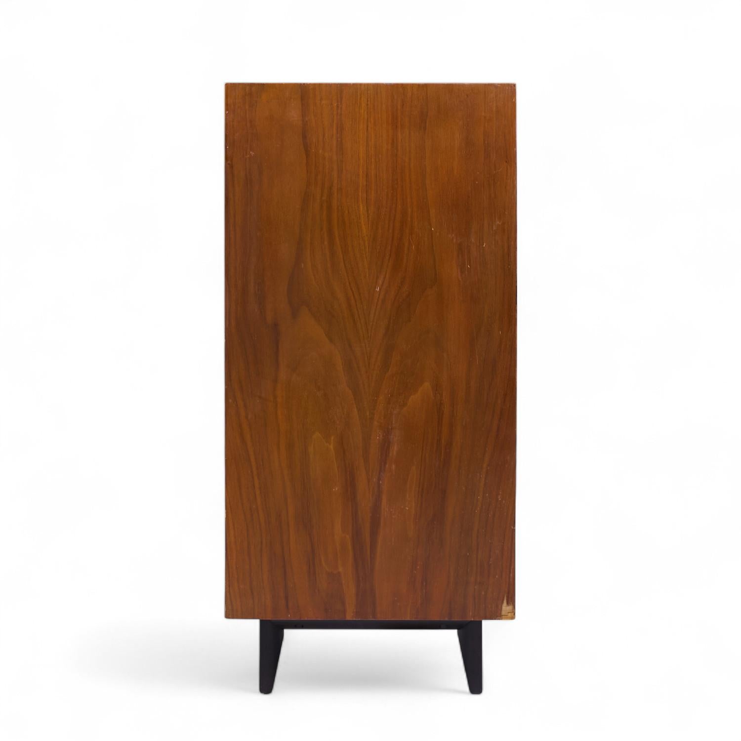 George Nelson for Herman Miller Basic Series Walnut Two Door Cabinet - Pair In Good Condition For Sale In Countryside, IL