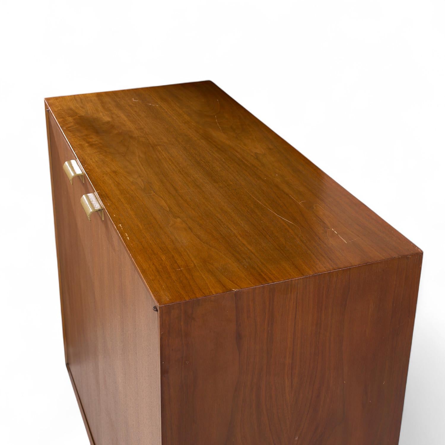 George Nelson for Herman Miller Basic Series Walnut Two Door Cabinet - Pair For Sale 5