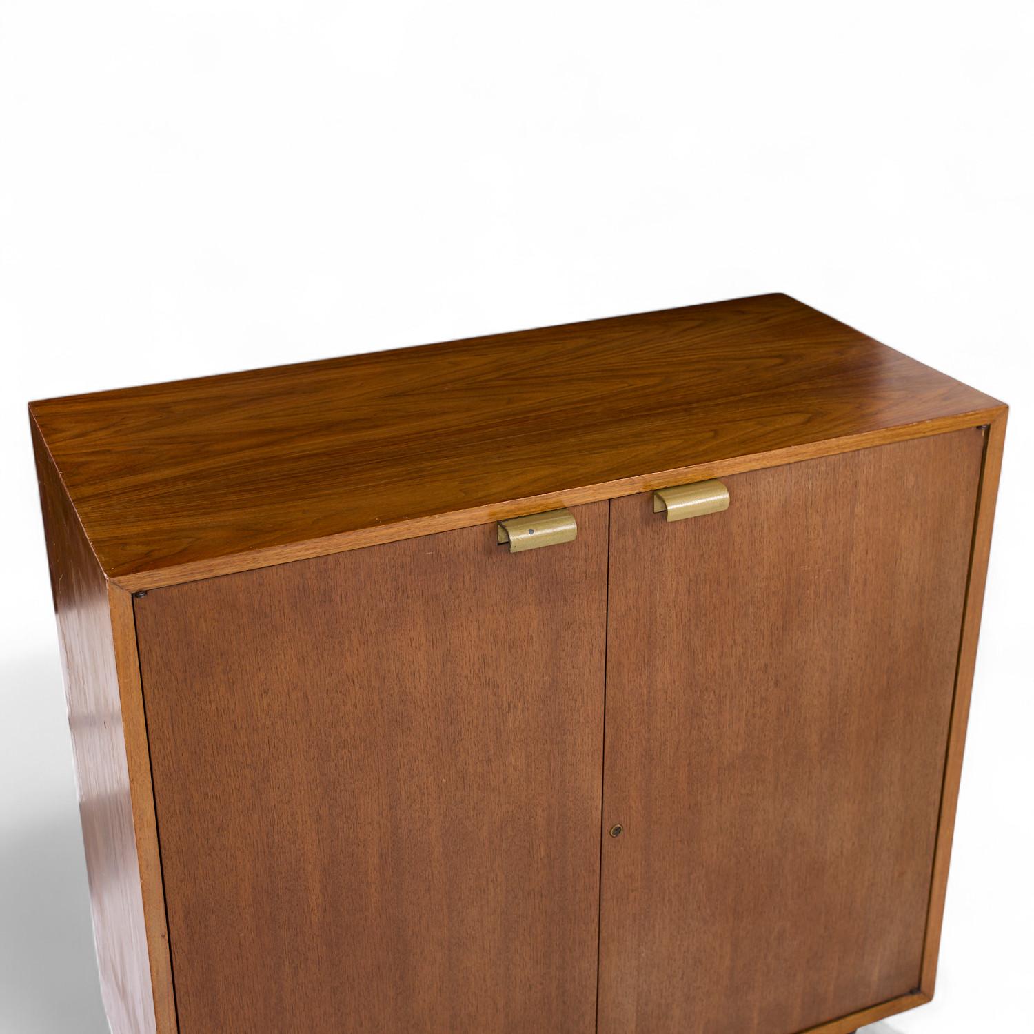 George Nelson for Herman Miller Basic Series Walnut Two Door Cabinet - Pair For Sale 4