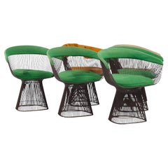 Chaises de salle à manger Warren Platner pour Knoll en bronze du milieu du siècle dernier - Lot de 6