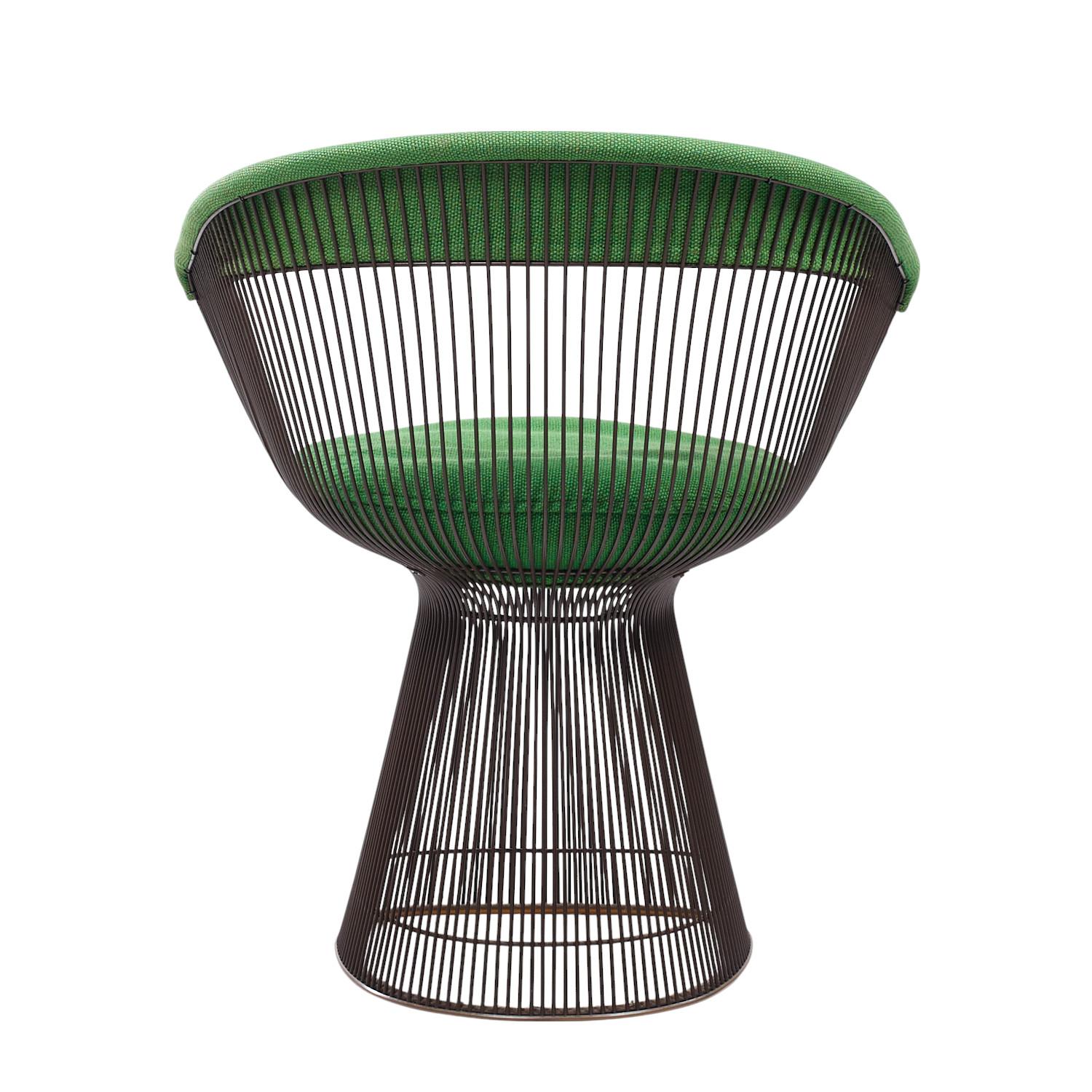 Sedie da pranzo in bronzo di Warren Platner per Knoll - Set di 6 sedie in vendita 1