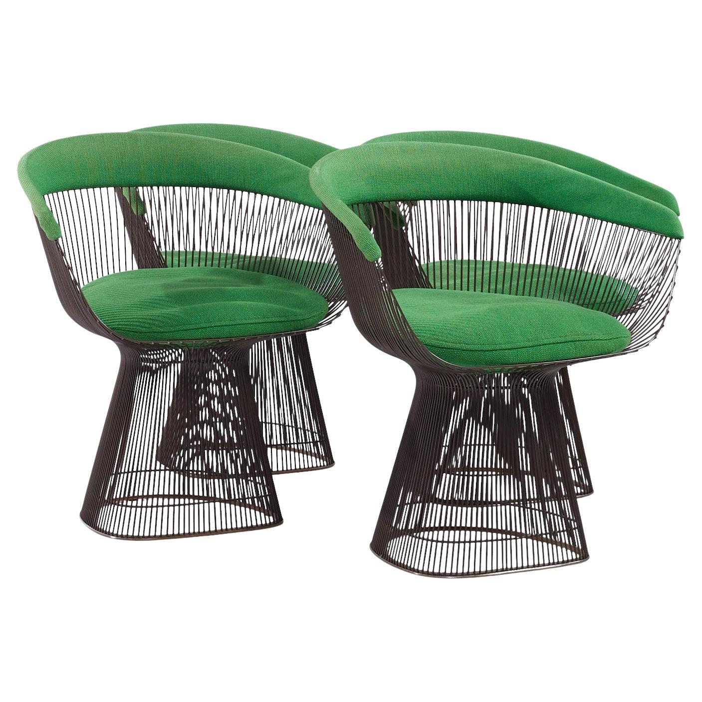 Sedie da pranzo in bronzo di Warren Platner per Knoll - Set di 4 sedie in vendita