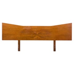 George Nakashima Style Unagusta Mid Century Walnut King Headboard