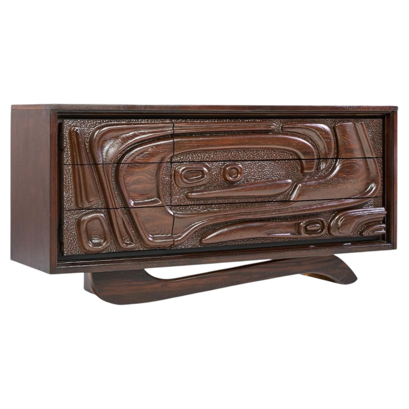 Witco Style Pulaski Oceanic Mid Century Credenza For Sale