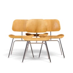 Charles & Ray Eames for Herman Miller DCM White Ash Dining Chairs - Set of 4