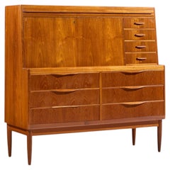 Scrivania da studio danese in teak di Erling Torvits, stile Mid-Century