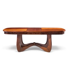 Witco Style Pulaski Oceanic Mid Century Expanding Dining Table with 1 Leaf
