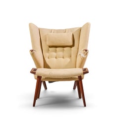 Hans Wegner for AP Stolen AP19 Mid Century Papa Bear Chair and Ottoman