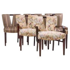Paul Frankl Corset Mid Century Mahogany Dining Chairs - Set of 6