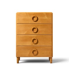 Cómoda alta de arce de estilo «Mid Century» de Russel Wright para Conant Ball
