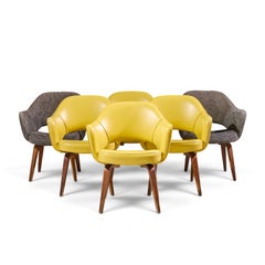 Eero Saarinen for Knoll Mid Century Bentwood Executive Dining Chairs - Set of 6
