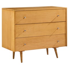 Paul McCobb per Planner Group: cassettiera a 3 cassetti in acero in stile Mid-Century