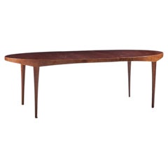 Barbara Barry for Baker Style Mahogany Expanding Dining Table with 1 Leaf