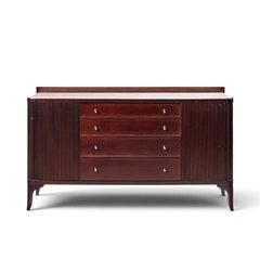 Barbara Barry for Baker Furniture Stone and Mahogany Credenza