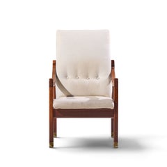Chaise « Selig Megiddo Queen of Sheba » en bois de wengé africain et laiton, par Kofod Larsen