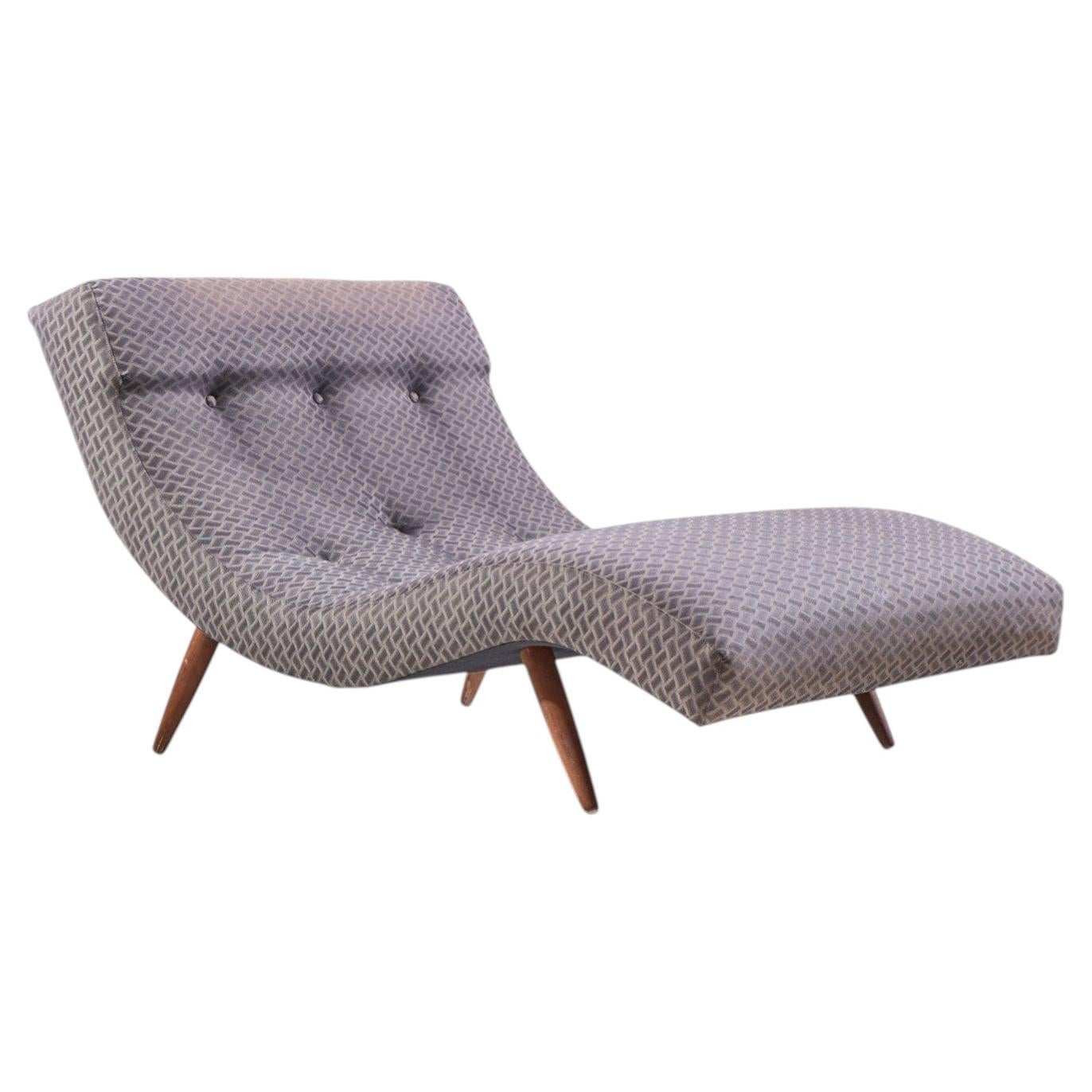 Adrian Pearsall for Craft Associates Mid Century Walnut Wave Chaise For Sale