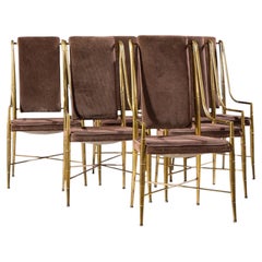 Warren Lloyd per Mastercraft: sedie da pranzo Imperial Mid Century in ottone - Set da 6