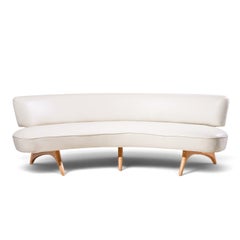 Divano "Floating Curve" in acero tigrato di Vladimir Kagan, stile Mid-Century