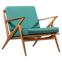 Sillones «Z Lounge» de nogal de mediados de siglo, diseñados por Poul Jensen para Selig