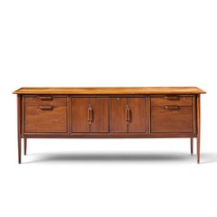 Alma Castilian Mid Century Walnut Credenza