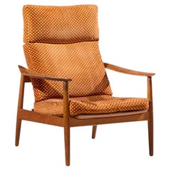 Arne Vodder for France & Daverkosen FD164 Danish Teak Reclining Lounge Chair