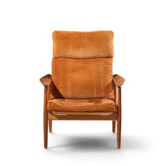 Arne Vodder for France & Daverkosen FD164 Danish Teak Reclining Lounge Chair