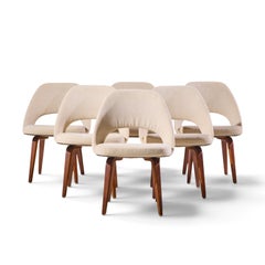 Eero Saarinen for Knoll Mid Century Bentwood Executive Dining Chairs - Set of 6