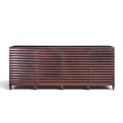 Barbara Barry for Baker Mahogany Fluted Sideboard Credenza