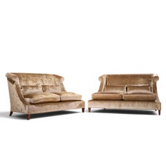 Thomas Pheasant for Baker Furniture Villa Settee Sofa - Pair
