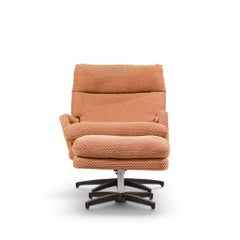 Milo Baughman for Directional Mid Century Swivel Lounge Chair with Ottoman