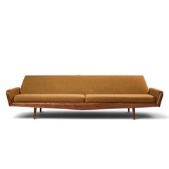 Adrian Pearsall for Craft Associates Mid Century Walnut Gondola Sofa