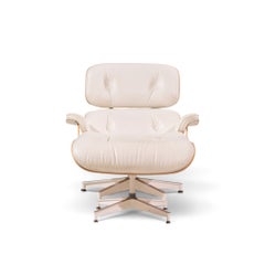 Charles and Ray Eames for Herman Miller White Oak Eames Lounge Chair and Ottoman