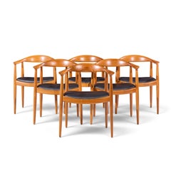 Hans Wegner for Johannes Hansen Mid Century Danish Teak The Chair - Set of 6