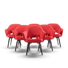 Eero Saarinen for Knoll Mid Century Bentwood Executive Dining Chairs - Set of 6