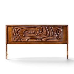 Witco Style Pulaski Oceanic Mid Century King Headboard