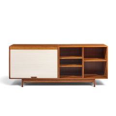 Jens Risom Mid Century Walnut Tambour Door Credenza