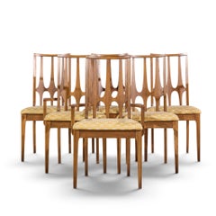 Broyhill Brasilia Mid Century Walnut Dining Chairs - Set of 6